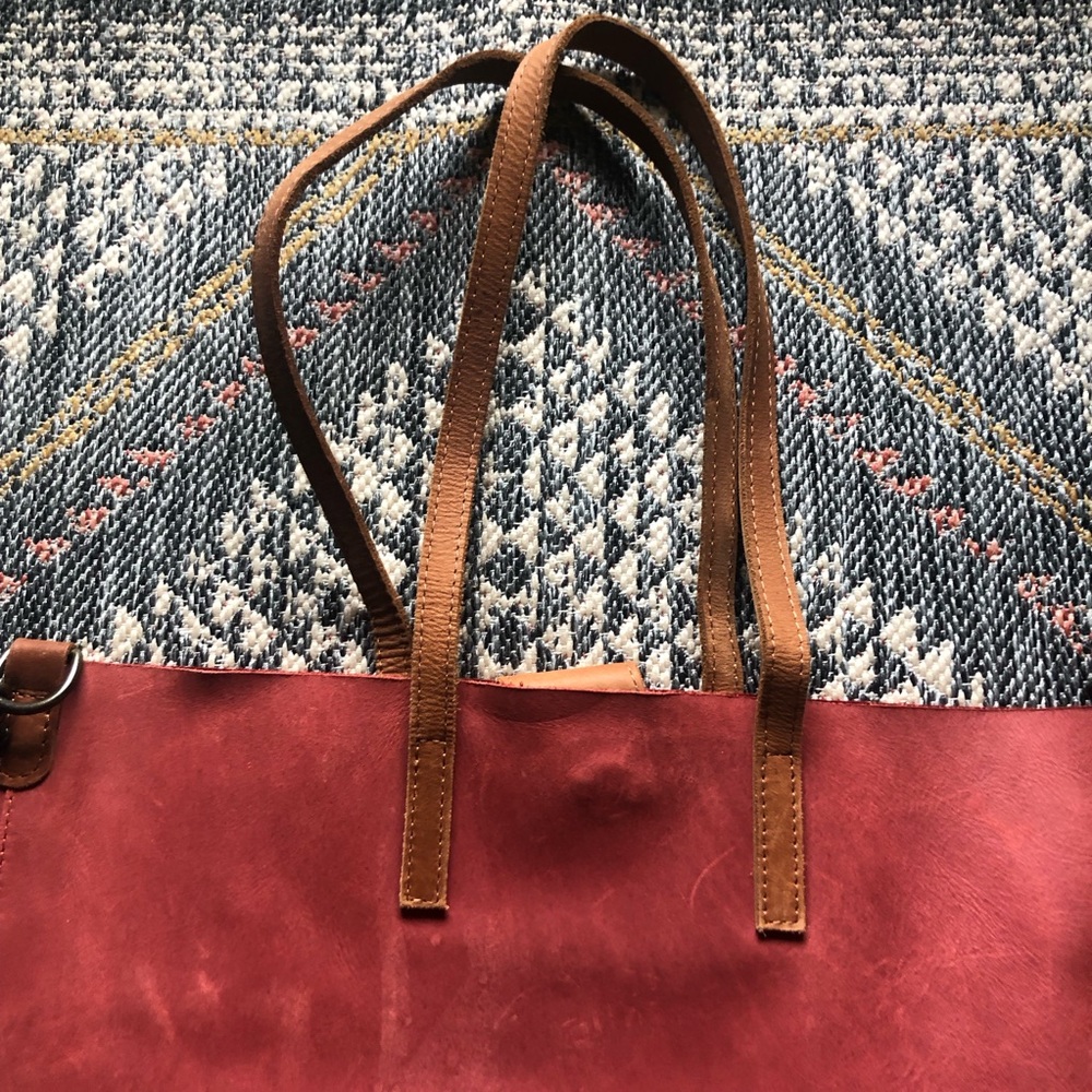 ABLE Brick Red Crossbody Crossbody Abrera Leather Handles - Picture 6 of 10